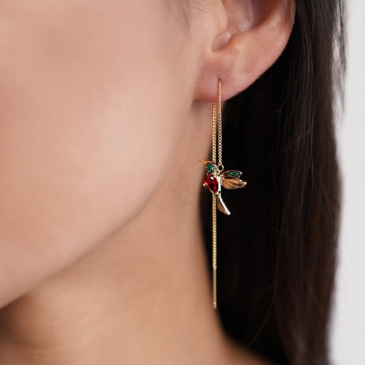 Kristall Hummingbird Tassel Ohrringe Alma