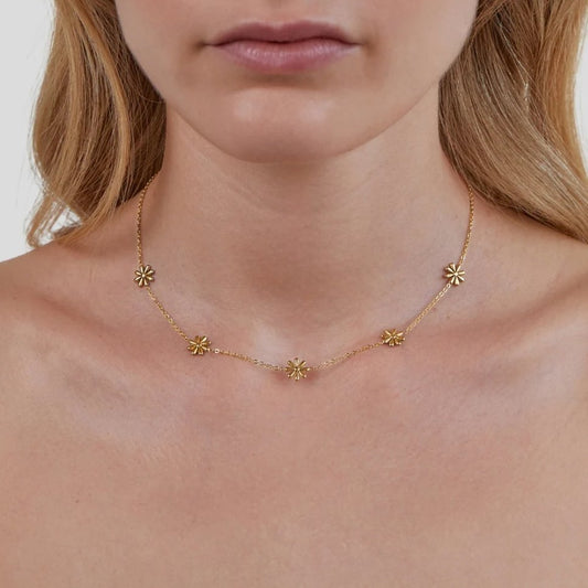 Blumen Power 18K Goldhalskette Alma