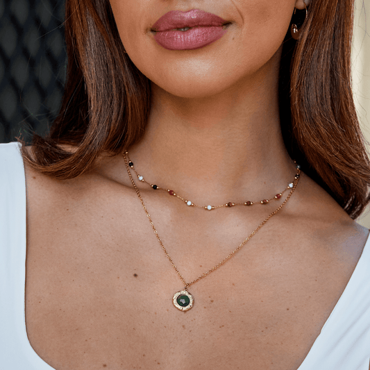 Green Aventurine MüNz Halskette Alma
