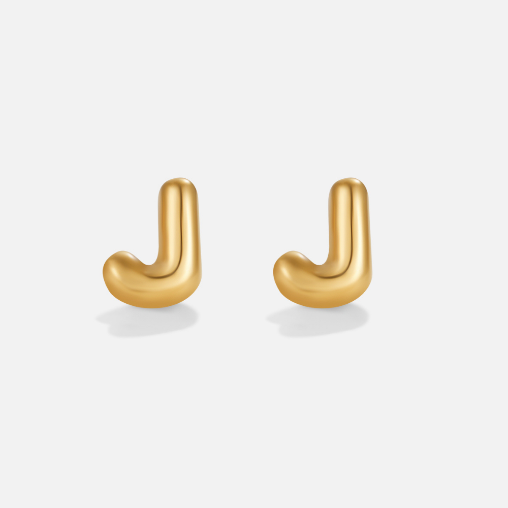 Gold Bubble Buchstaben Ohrringe Alma