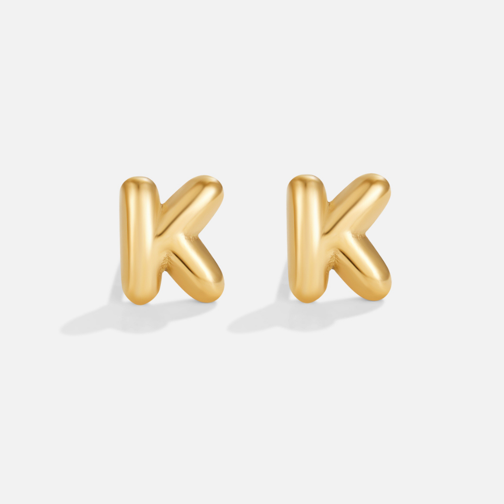 Gold Bubble Buchstaben Ohrringe Alma