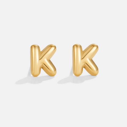 Gold Bubble Buchstaben Ohrringe Alma
