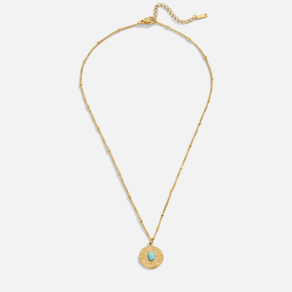 Turquoise Stein MüNz Halskette Alma