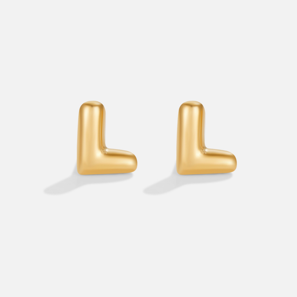 Gold Bubble Buchstaben Ohrringe Alma