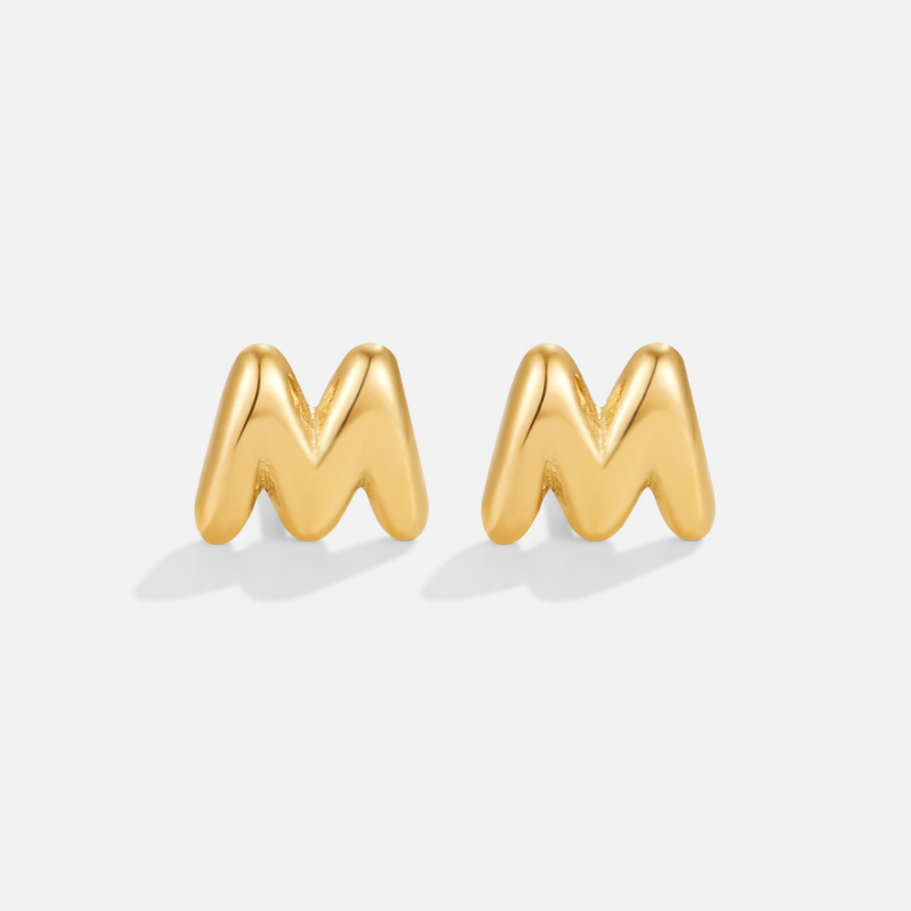 Gold Bubble Buchstaben Ohrringe Alma