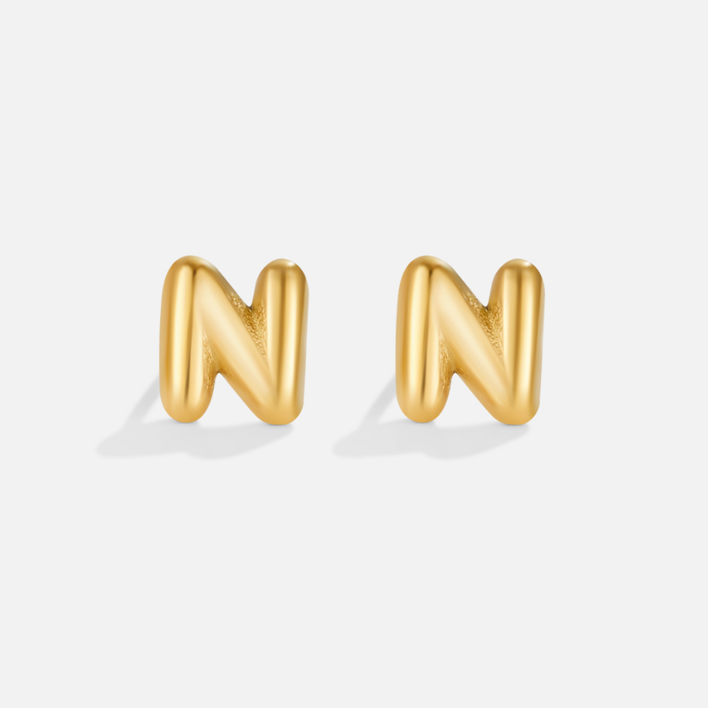 Gold Bubble Buchstaben Ohrringe Alma