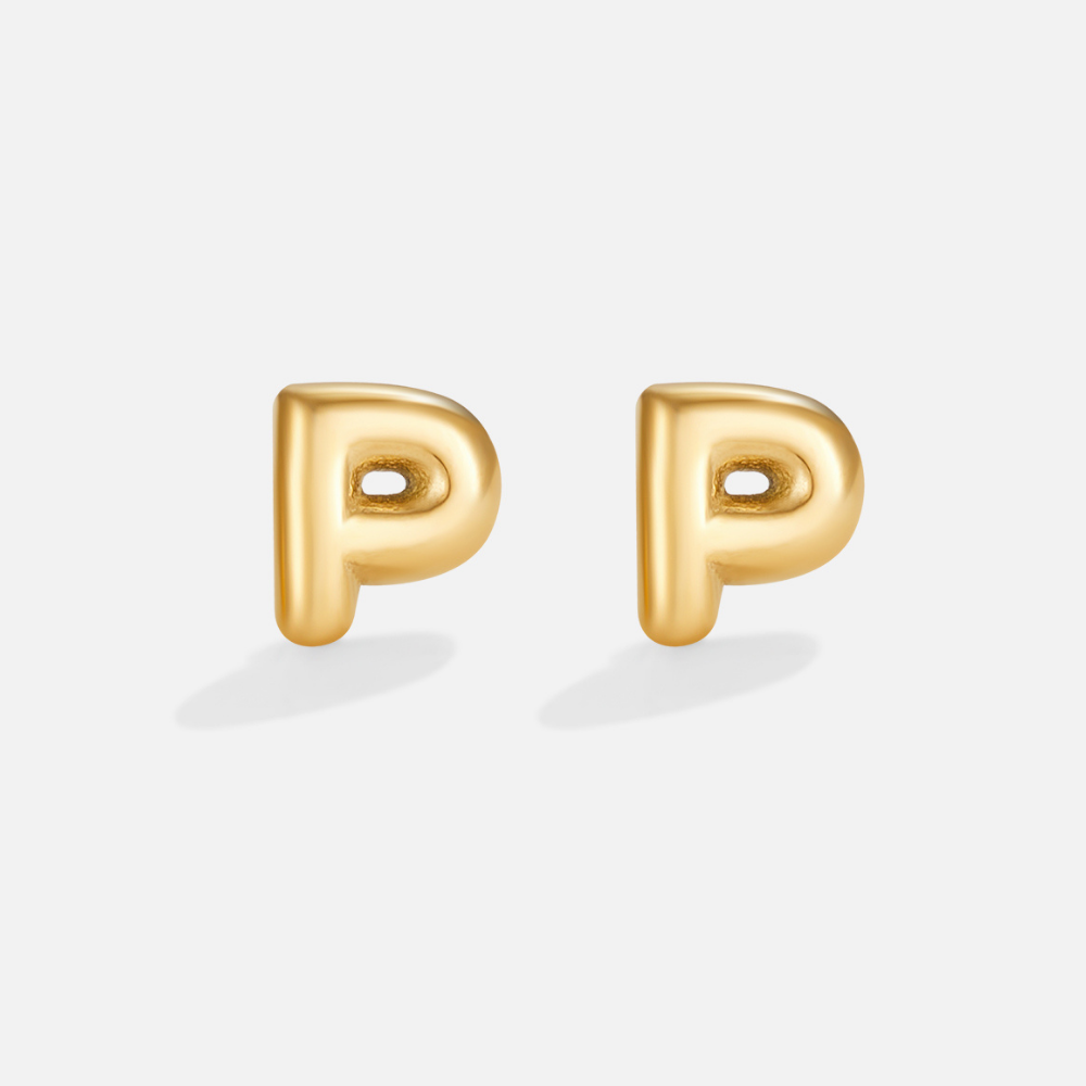 Gold Bubble Buchstaben Ohrringe Alma
