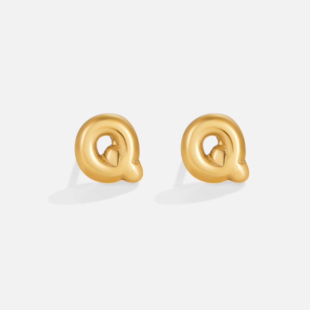 Gold Bubble Buchstaben Ohrringe Alma