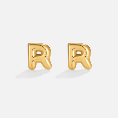 Gold Bubble Buchstaben Ohrringe Alma