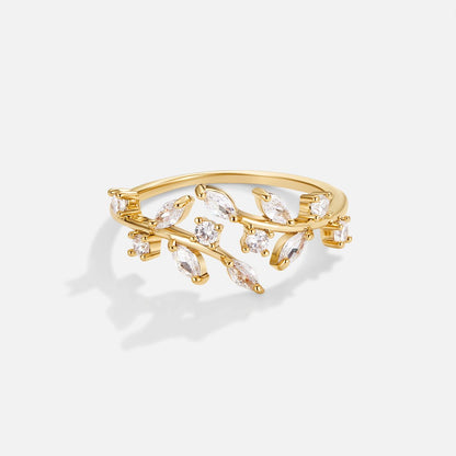 18K Gold Kristall Vine Ring Alma