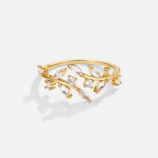 18K Gold Kristall Vine Ring Alma