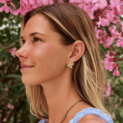 18K Gold Blumen Ohrringe Alma
