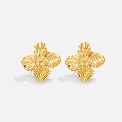 18K Gold Blumen Ohrringe Alma