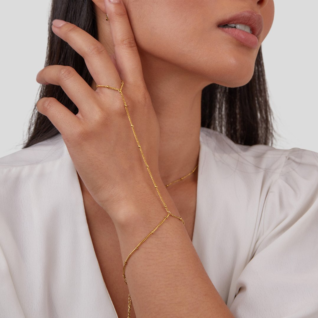 18K Gold Hand Ketten Armband 1069 Alma