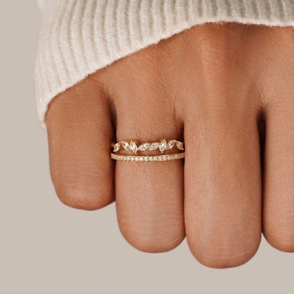 18K Gold Mia Kristall Ring Alma