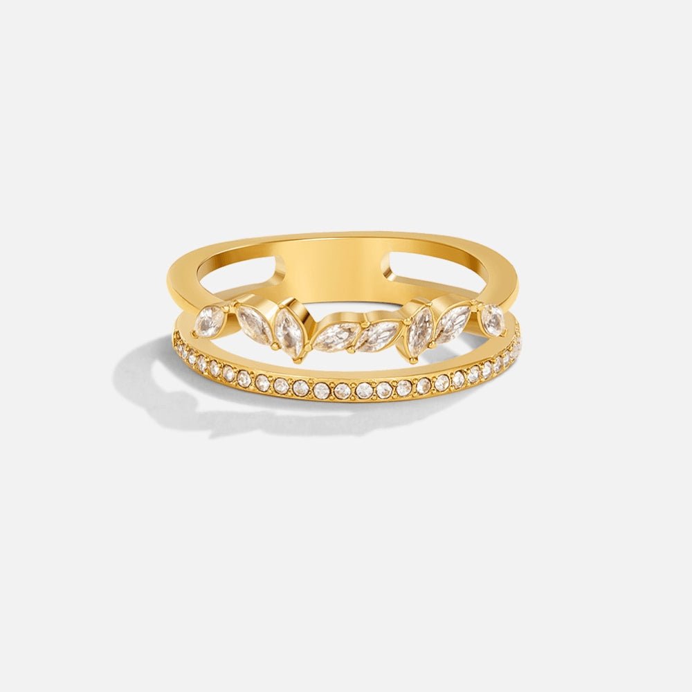 18K Gold Mia Kristall Ring Alma
