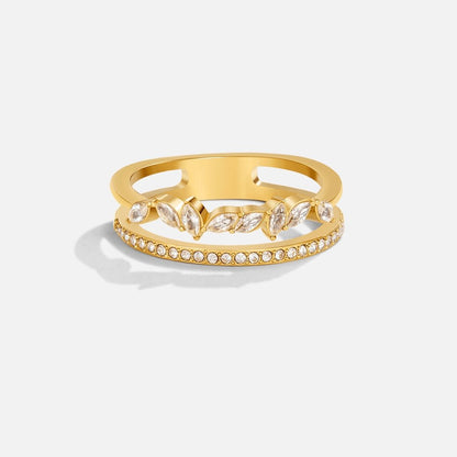 18K Gold Mia Kristall Ring Alma