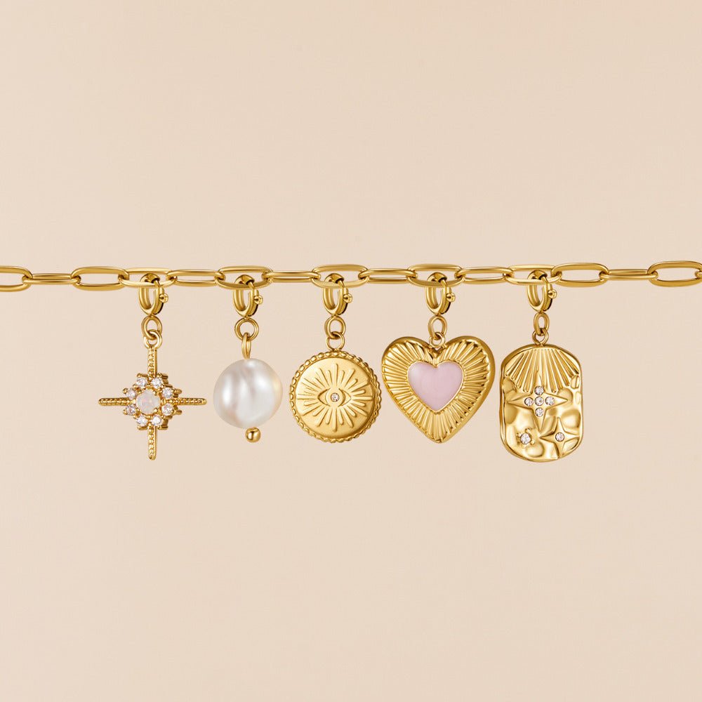 18K Gold Paperclip AnhäNger Armband Alma