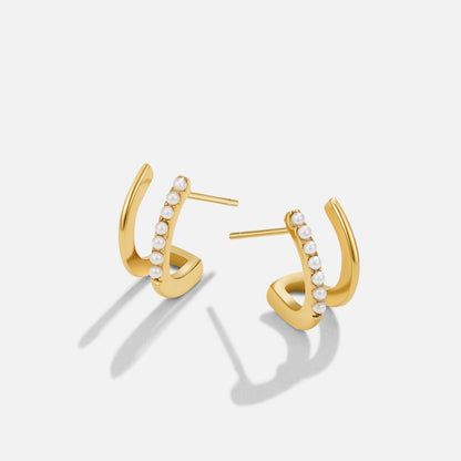 18K Gold & Perlen Claw Ohrringe Alma
