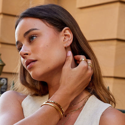 18K Gold & Perlen Claw Ohrringe Alma