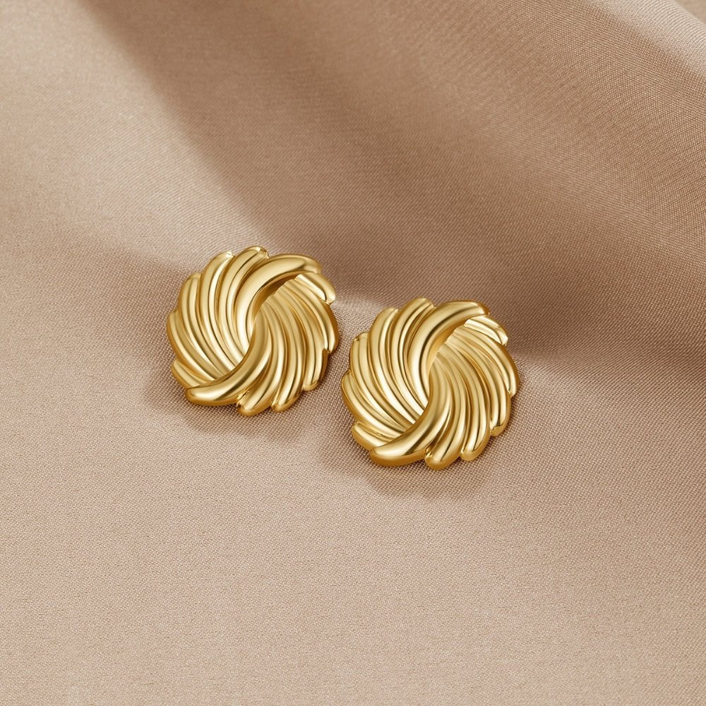 18K Gold Spiral Ohrringe Alma