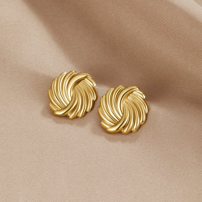18K Gold Spiral Ohrringe Alma
