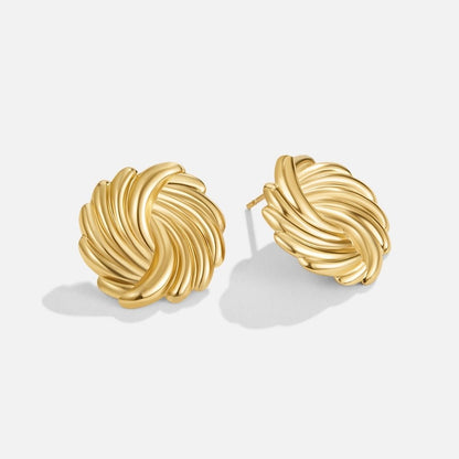 18K Gold Spiral Ohrringe Alma