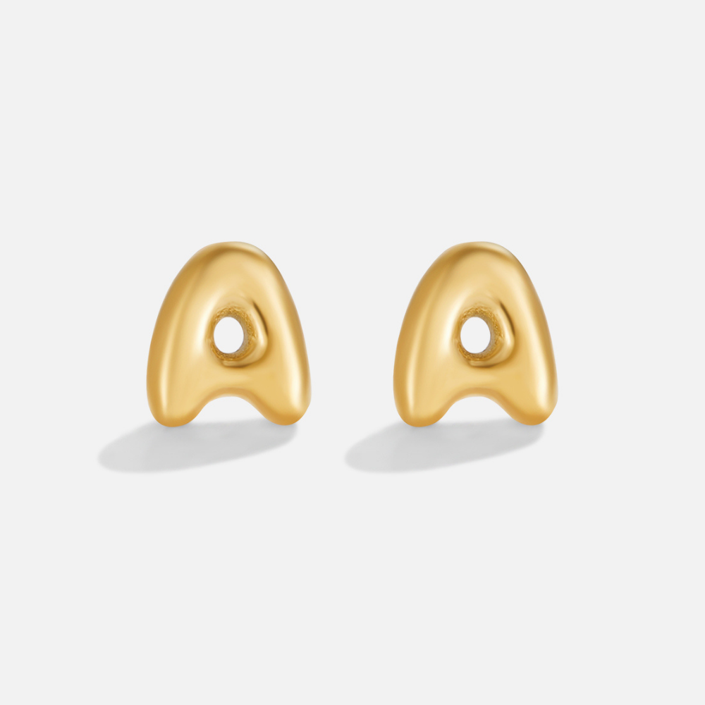 Gold Bubble Buchstaben Ohrringe Alma