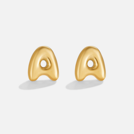 Gold Bubble Buchstaben Ohrringe Alma