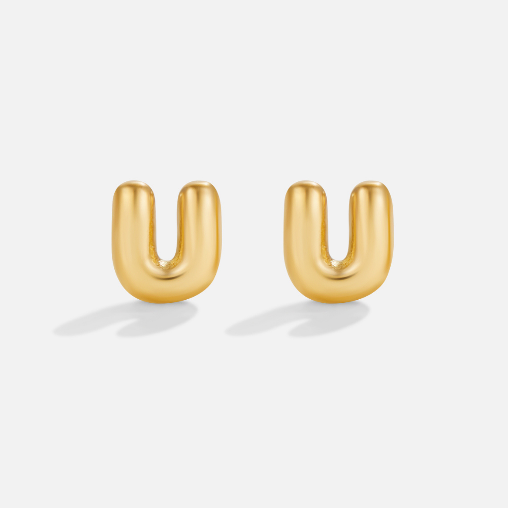 Gold Bubble Buchstaben Ohrringe Alma