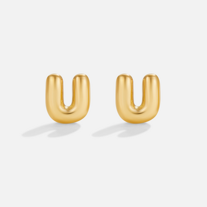 Gold Bubble Buchstaben Ohrringe Alma