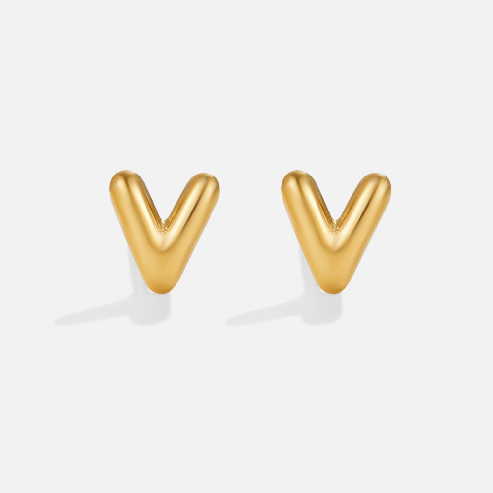 Gold Bubble Buchstaben Ohrringe Alma