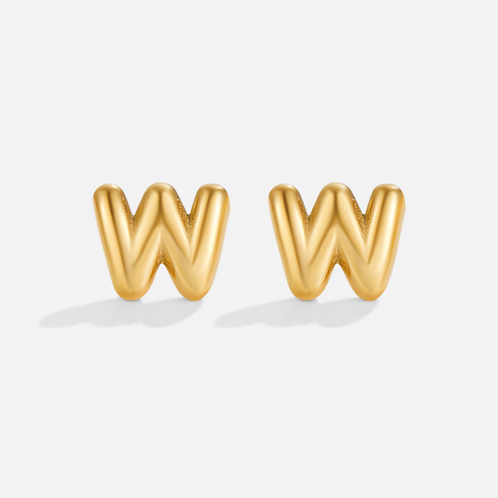 Gold Bubble Buchstaben Ohrringe Alma