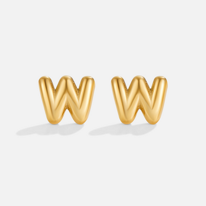 Gold Bubble Buchstaben Ohrringe Alma