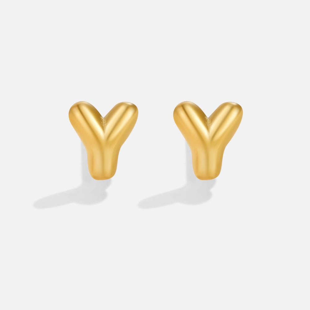 Gold Bubble Buchstaben Ohrringe Alma