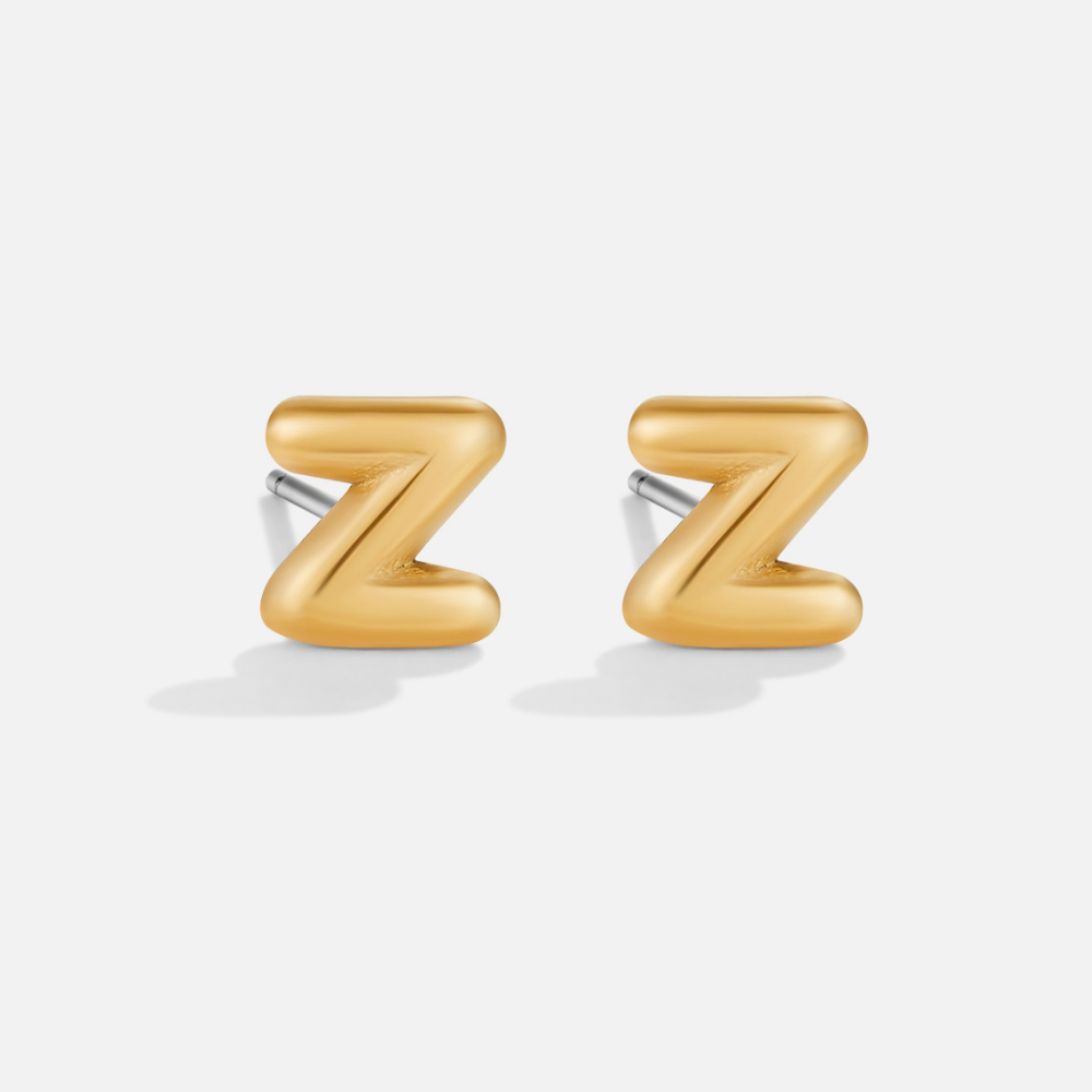 Gold Bubble Buchstaben Ohrringe Alma