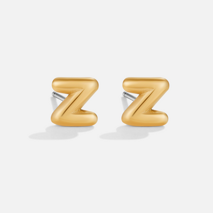 Gold Bubble Buchstaben Ohrringe Alma