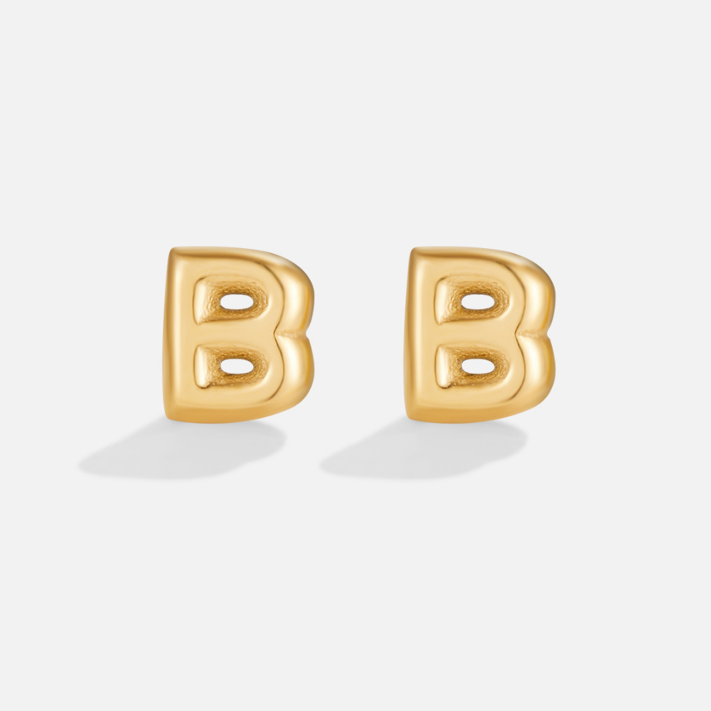 Gold Bubble Buchstaben Ohrringe Alma