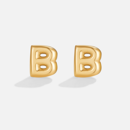 Gold Bubble Buchstaben Ohrringe Alma