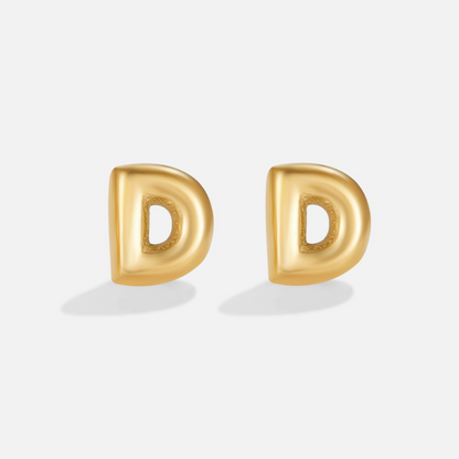 Gold Bubble Buchstaben Ohrringe Alma