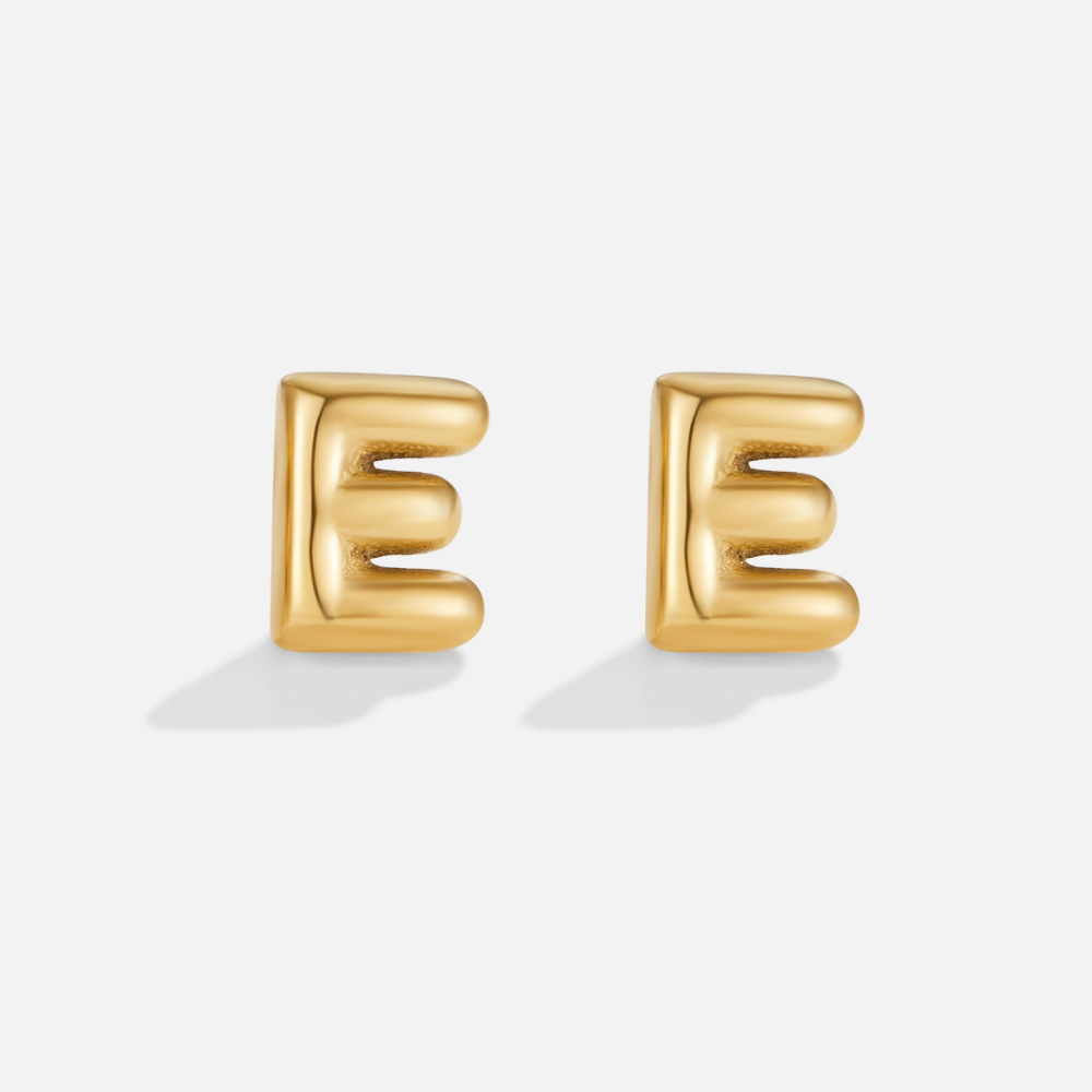 Gold Bubble Buchstaben Ohrringe Alma