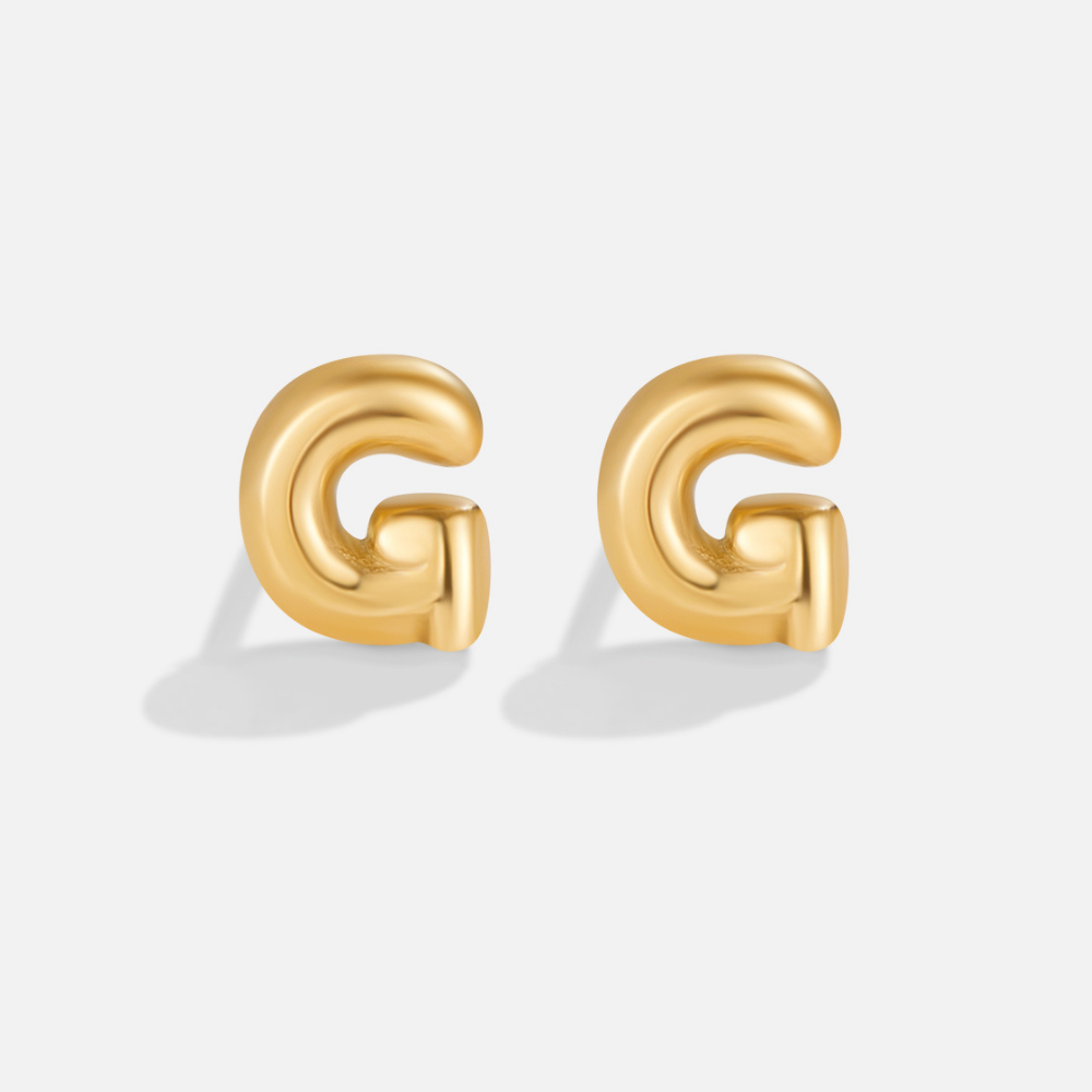 Gold Bubble Buchstaben Ohrringe Alma