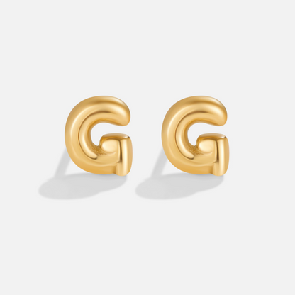 Gold Bubble Buchstaben Ohrringe Alma