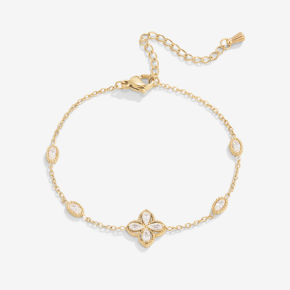 Four Blatt Klee Kristall Armband Alma