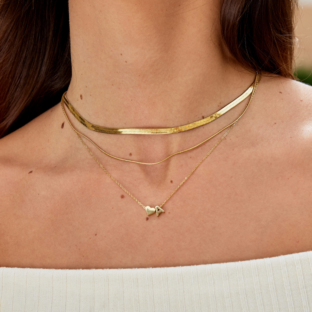 Layla 18K Gold Mehrlagige Halskette Alma