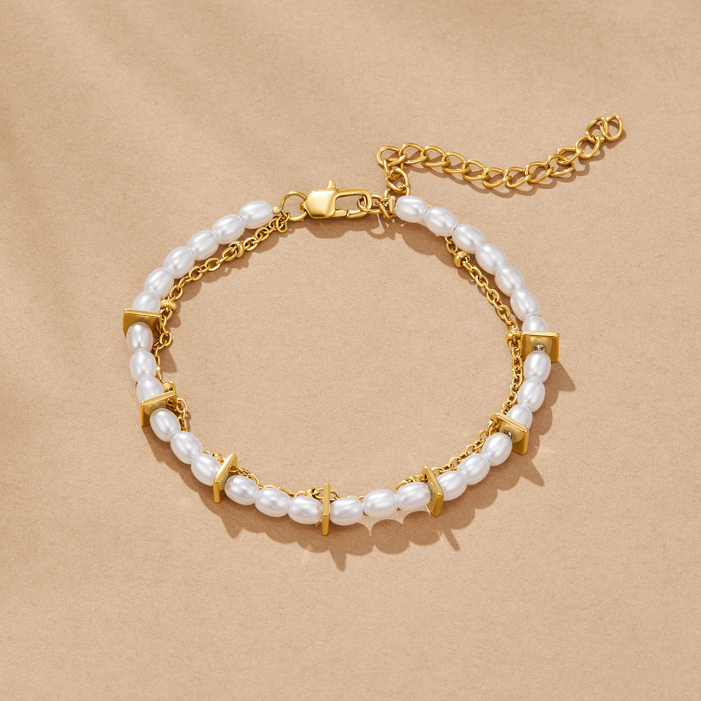 Aria Mehrlagige Perlenarmband Alma