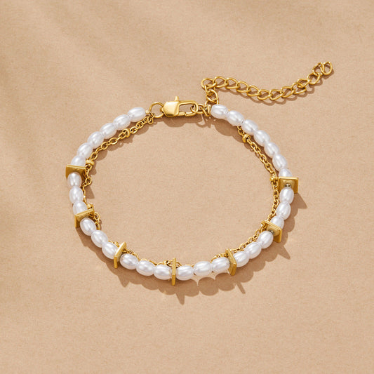 Aria Mehrlagige Perlenarmband Alma