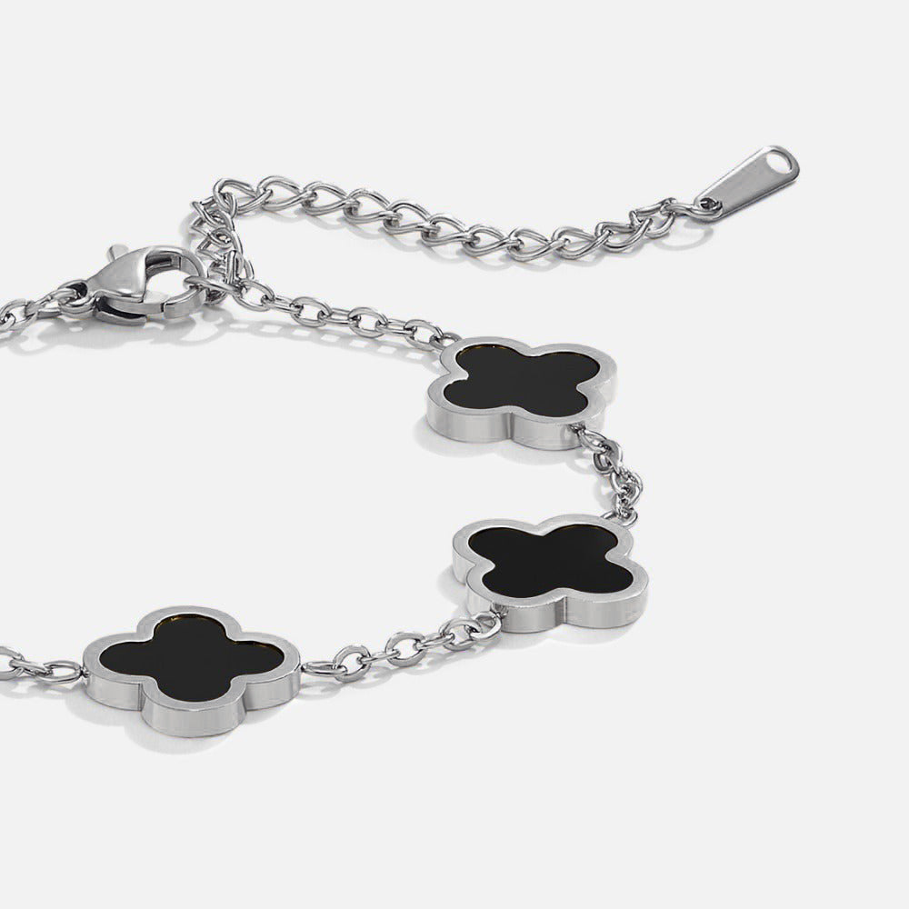 Silber Black Klee Armband Alma