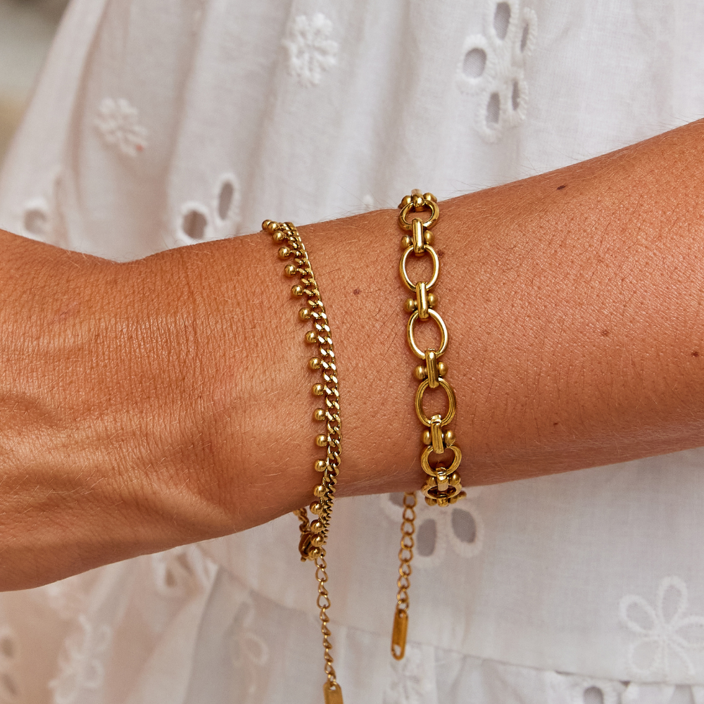 Brie Cuban Ketten Droplet Armband Alma