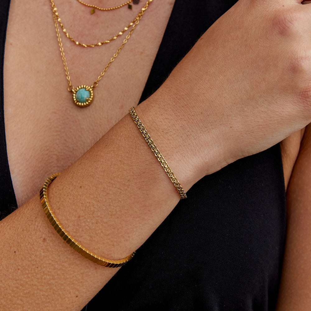 Capri Gold Ketten Armband Alma